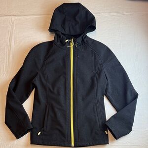 Black Rivet Women's Black Yellow Jacket Full Zip Hood Size M